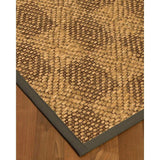 Natural Area Rugs 100%, Natural Fiber Handmade Parson, Brown/Multi Sisal Rug, Moss Border - 12' x 15'