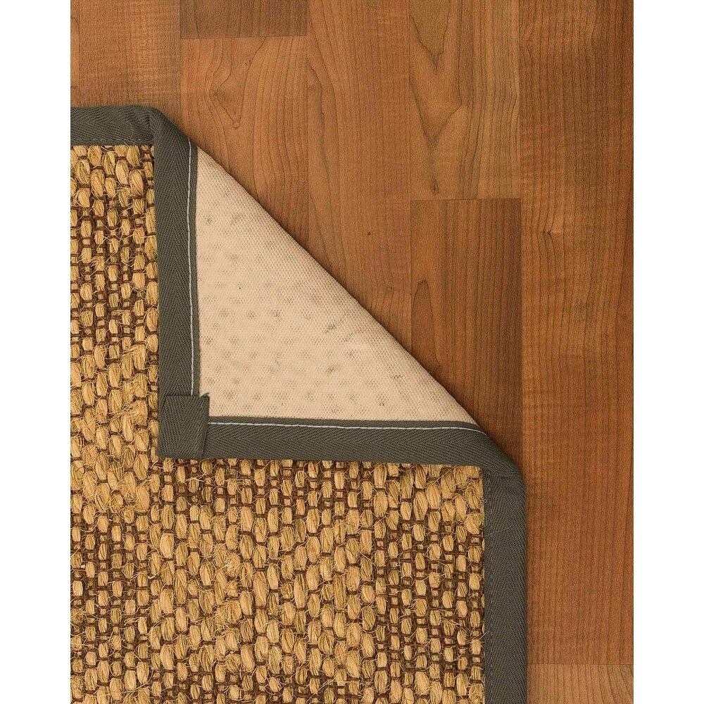 Natural Area Rugs 100%, Natural Fiber Handmade Parson, Brown/Multi Sisal Rug, Moss Border - 12' x 15'