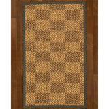 Natural Area Rugs 100%, Natural Fiber Handmade Parson, Brown/Multi Sisal Rug, Moss Border - 12' x 15'