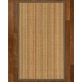 Natural Area Rugs 100%, Natural Fiber Handmade Resort, Brown/Multi Sisal Rug, Fossil Border - 2'9" x 9'