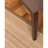 Natural Area Rugs 100%, Natural Fiber Handmade Resort, Brown/Multi Sisal Rug, Fossil Border - 2'9" x 9'