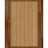 Natural Area Rugs 100%, Natural Fiber Handmade Resort, Brown/Multi Sisal Rug, Squirrel Border - 3' x 5'