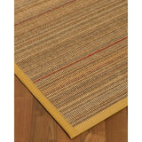 Natural Area Rugs 100%, Natural Fiber Handmade Resort, Brown/Multi Sisal Rug, Tan Border - 3' x 5'