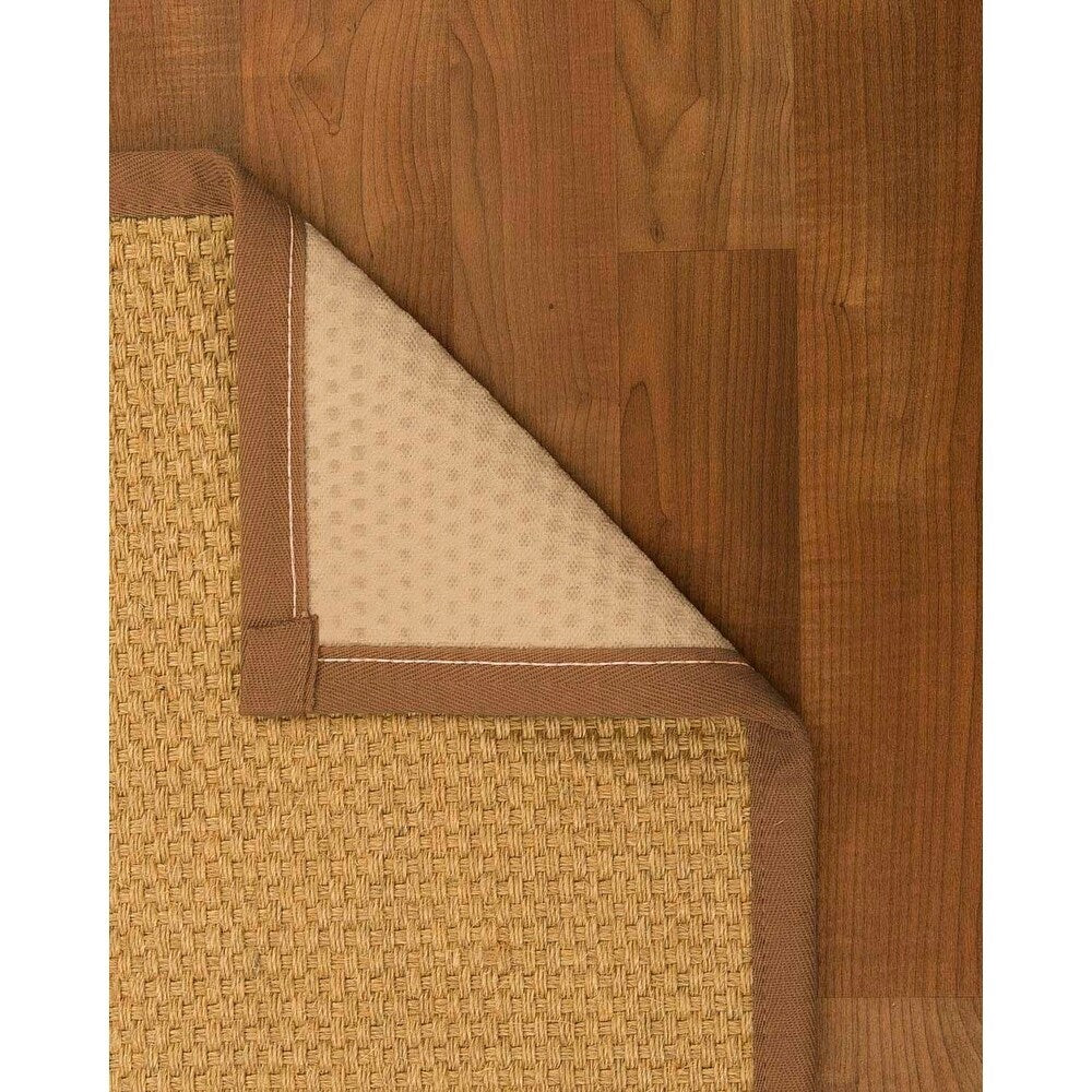 Natural Area Rugs, 100% Natural Fiber Handmade Rio, Beige Sisal Rug 10' Square, Sienna Border - 10' x 10'