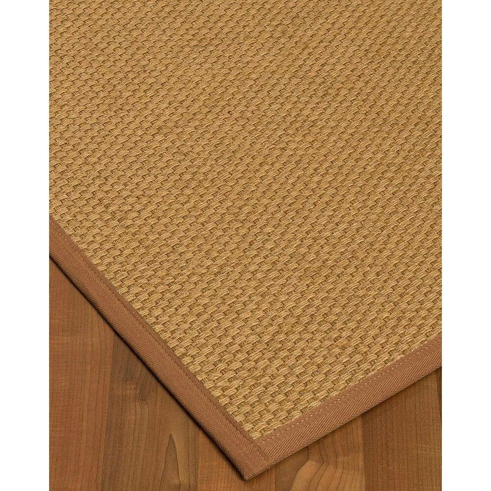 Natural Area Rugs, 100% Natural Fiber Handmade Rio, Beige Sisal Rug 10' Square, Sienna Border - 10' x 10'
