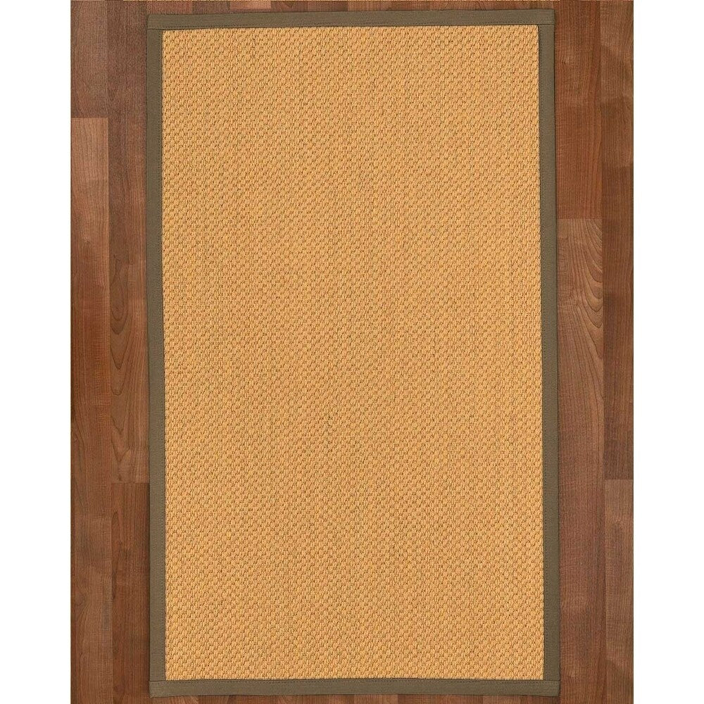 Natural Area Rugs 100%, Natural Fiber Handmade Rustic, Gold Sisal Rug, Fossil Border - 10' x 14'