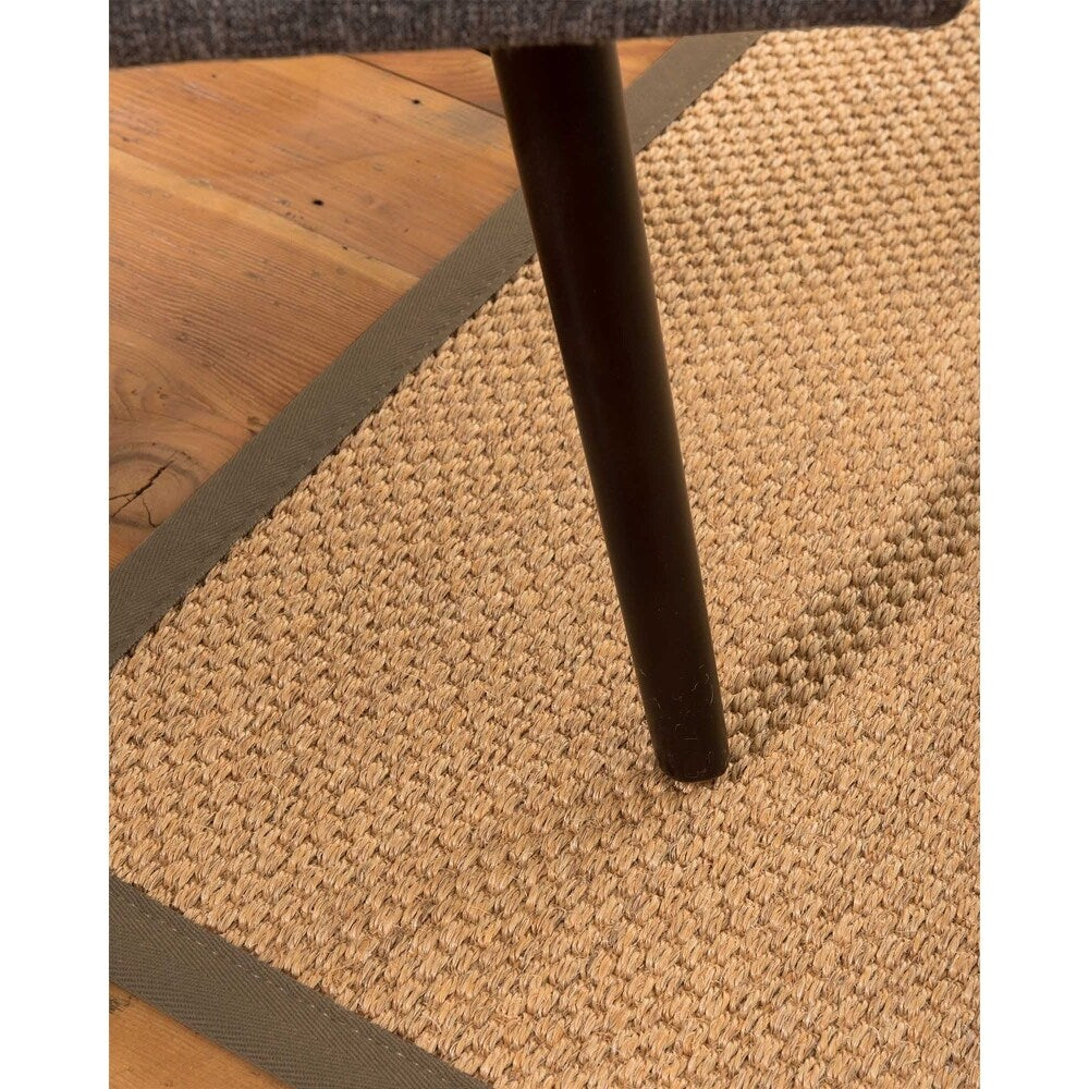 Natural Area Rugs 100%, Natural Fiber Handmade Rustic, Gold Sisal Rug, Fossil Border - 10' x 14'