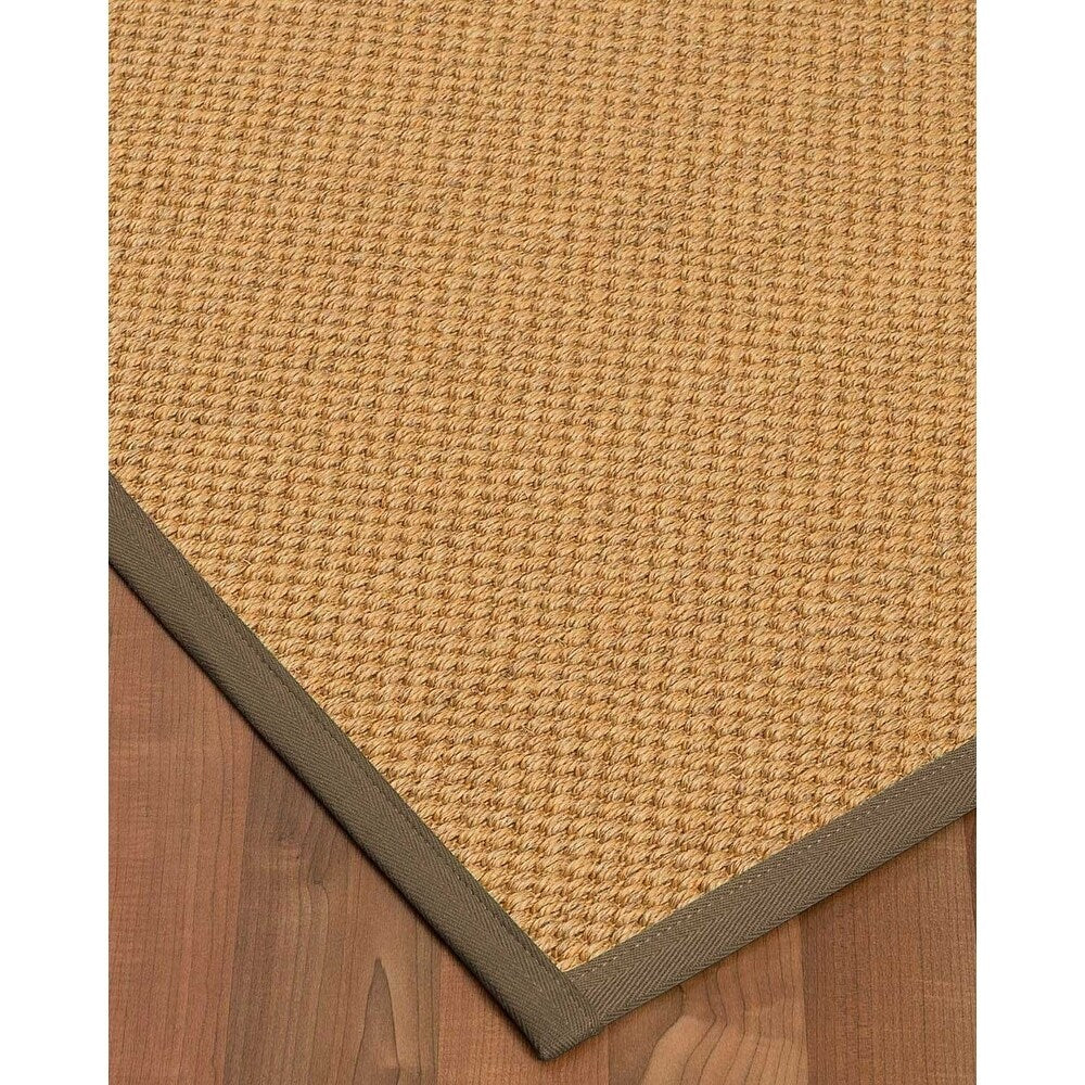 Natural Area Rugs 100%, Natural Fiber Handmade Rustic, Gold Sisal Rug, Fossil Border - 10' x 14'