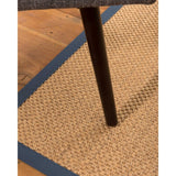 Natural Area Rugs 100%, Natural Fiber Handmade Rustic, Gold Sisal Rug, Marine Border - 10' x 14'
