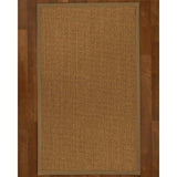 Natural Area Rugs, 100% Natural Fiber Handmade Sandstone, Brown/Multi Sisal Rug 6' Square, Squirrel Border - 6' x 6'