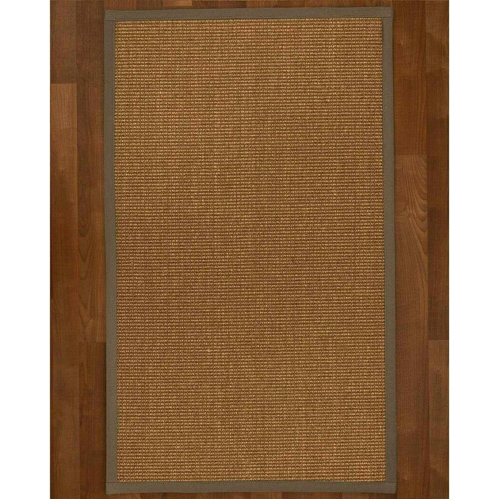 Natural Area Rugs 100%, Natural Fiber Handmade Sandstone, Brown/Multi Sisal Rug, Fossil Border - 2'9" x 9'