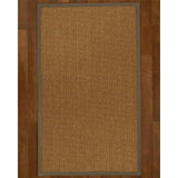 Natural Area Rugs 100%, Natural Fiber Handmade Sandstone, Brown/Multi Sisal Rug, Fossil Border - 2'9" x 9'