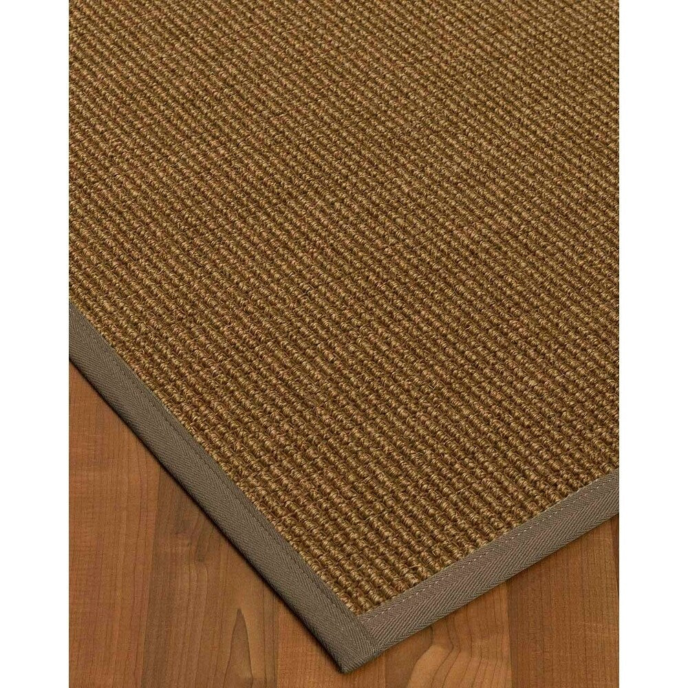 Natural Area Rugs 100%, Natural Fiber Handmade Sandstone, Brown/Multi Sisal Rug, Fossil Border - 2'9" x 9'