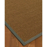 Natural Area Rugs 100%, Natural Fiber Handmade Sandstone, Brown/Multi Sisal Rug, Green Border - 8' x 10'