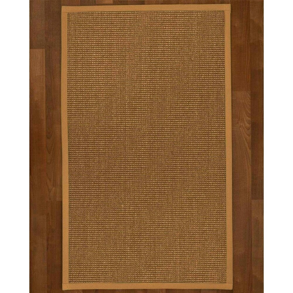 Natural Area Rugs 100%, Natural Fiber Handmade Sandstone, Brown/Multi Sisal Rug, Khaki Border - 12' x 18'