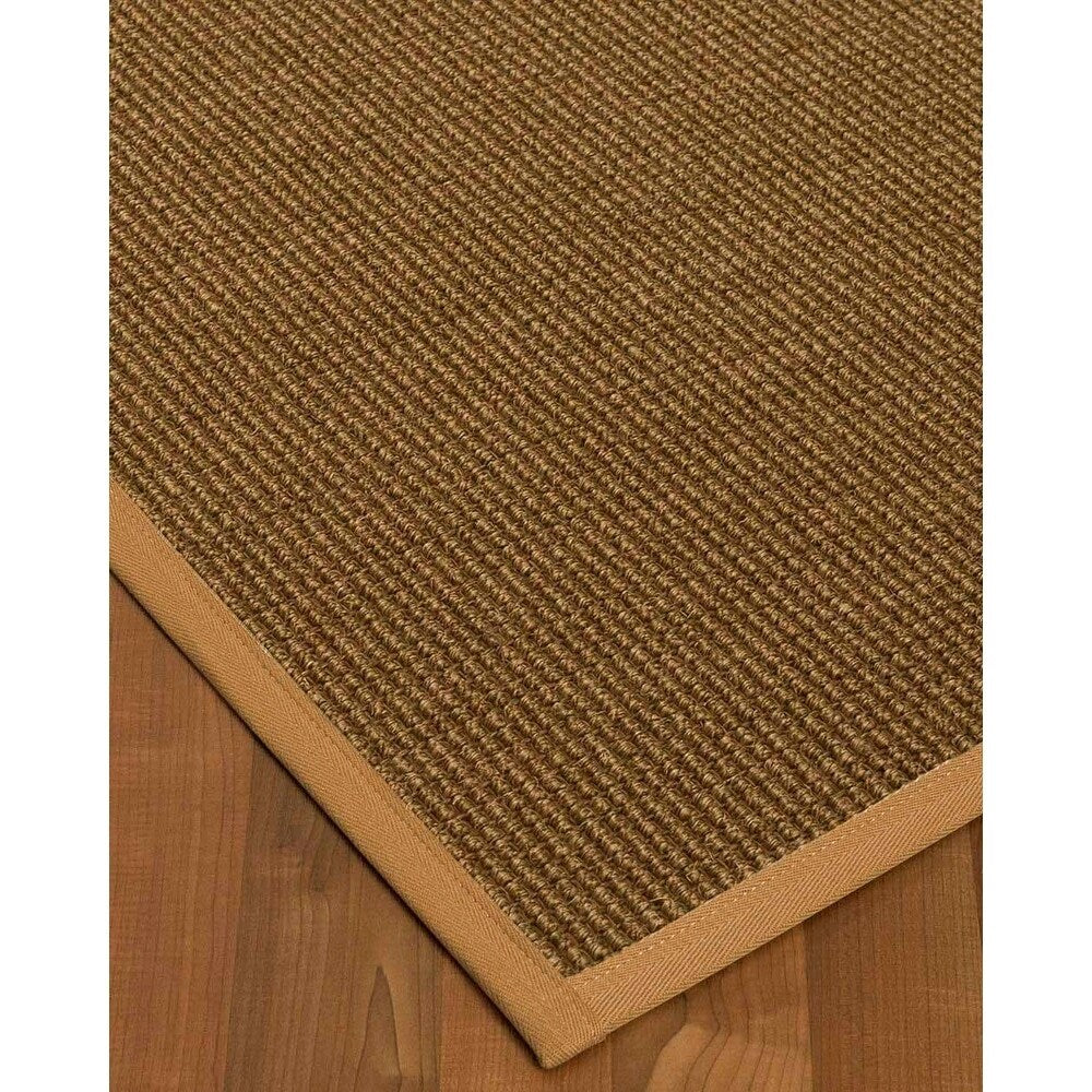 Natural Area Rugs 100%, Natural Fiber Handmade Sandstone, Brown/Multi Sisal Rug, Khaki Border - 12' x 18'
