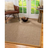 Natural Area Rugs 100%, Natural Fiber Handmade Sandstone, Brown/Multi Sisal Rug, Khaki Border - 12' x 18'