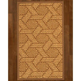 Natural Area Rugs, 100% Natural Fiber Handmade Seattle, Brown/Multi Sisal Rug 6' Square, Sienna Border - 6' x 6'