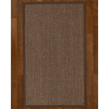Natural Area Rugs, 100% Natural Fiber Handmade Shadows, Greyish Blue Sisal Rug 8' Square, Fudge Border - 8' x 8'