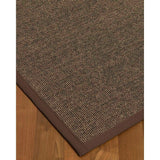 Natural Area Rugs, 100% Natural Fiber Handmade Shadows, Greyish Blue Sisal Rug 8' Square, Fudge Border - 8' x 8'