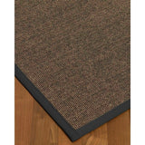 Natural Area Rugs 100%, Natural Fiber Handmade Shadows, Greyish Blue Sisal Rug, Black Border - 10' x 14'