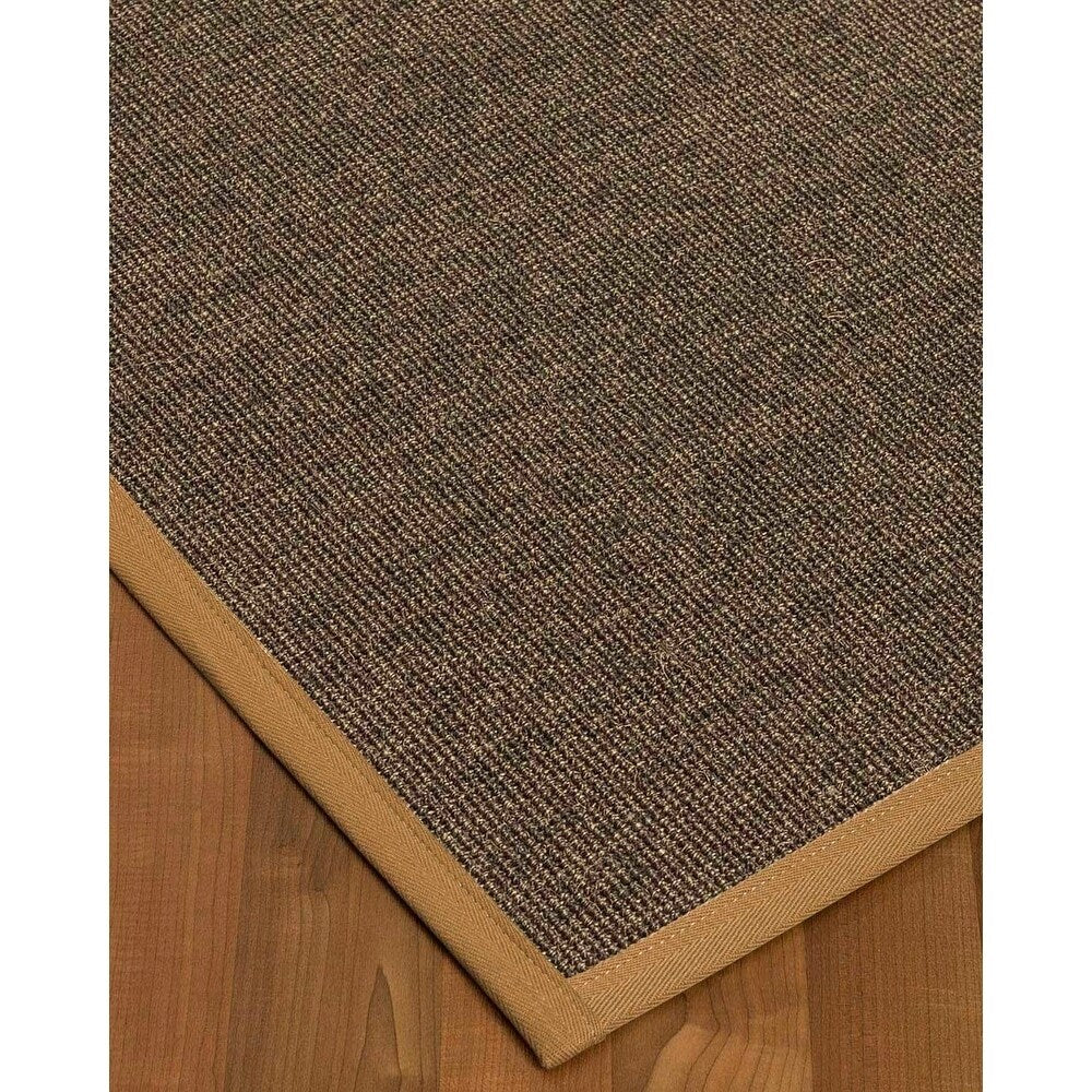 Natural Area Rugs 100%, Natural Fiber Handmade Shadows, Greyish Blue Sisal Rug, Doe Border - 9' x 12'