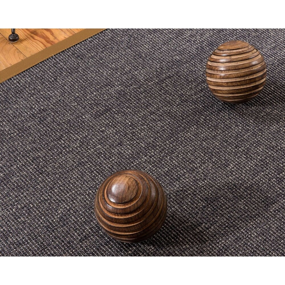 Natural Area Rugs 100%, Natural Fiber Handmade Shadows, Greyish Blue Sisal Rug, Doe Border - 9' x 12'
