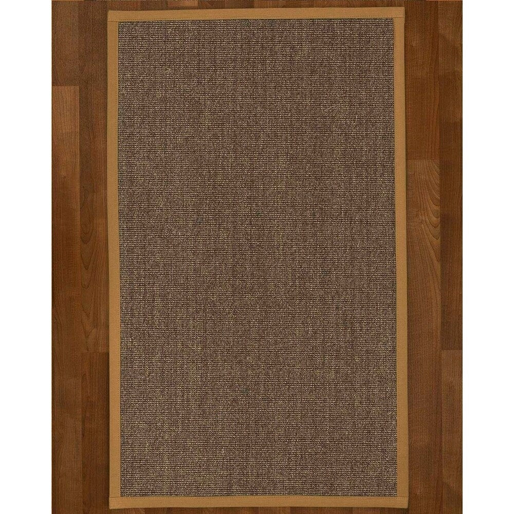 Natural Area Rugs 100%, Natural Fiber Handmade Shadows, Greyish Blue Sisal Rug, Doe Border - 9' x 12'