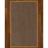 Natural Area Rugs 100%, Natural Fiber Handmade Shadows, Greyish Blue Sisal Rug, Doe Border - 9' x 12'