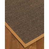 Natural Area Rugs 100%, Natural Fiber Handmade Shadows, Greyish Blue Sisal Rug, Khaki Border - 12' x 15'