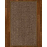 Natural Area Rugs 100%, Natural Fiber Handmade Shadows, Greyish Blue Sisal Rug, Malt Border - 12' x 18'