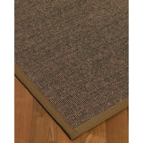 Natural Area Rugs 100%, Natural Fiber Handmade Shadows, Greyish Blue Sisal Rug, Malt Border - 12' x 18'