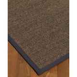 Natural Area Rugs 100%, Natural Fiber Handmade Shadows, Greyish Blue Sisal Rug, Midnight Blue Border - 12' x 18'