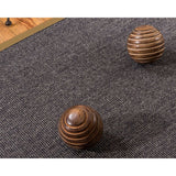 Natural Area Rugs 100%, Natural Fiber Handmade Shadows, Greyish Blue Sisal Rug, Squirrel Border - 4' x 6'