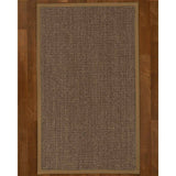 Natural Area Rugs 100%, Natural Fiber Handmade Shadows, Greyish Blue Sisal Rug, Squirrel Border - 4' x 6'
