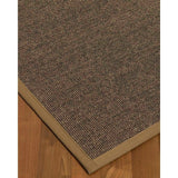 Natural Area Rugs 100%, Natural Fiber Handmade Shadows, Greyish Blue Sisal Rug, Squirrel Border - 4' x 6'