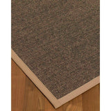 Natural Area Rugs 100%, Natural Fiber Handmade Shadows, Greyish Blue Sisal Rug, Wheat Border - 4' x 12'