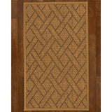 Natural Area Rugs, 100% Natural Fiber Handmade Shanghai, Brown/Multi Sisal Rug 10' Square, Doe Border - 10' x 10'