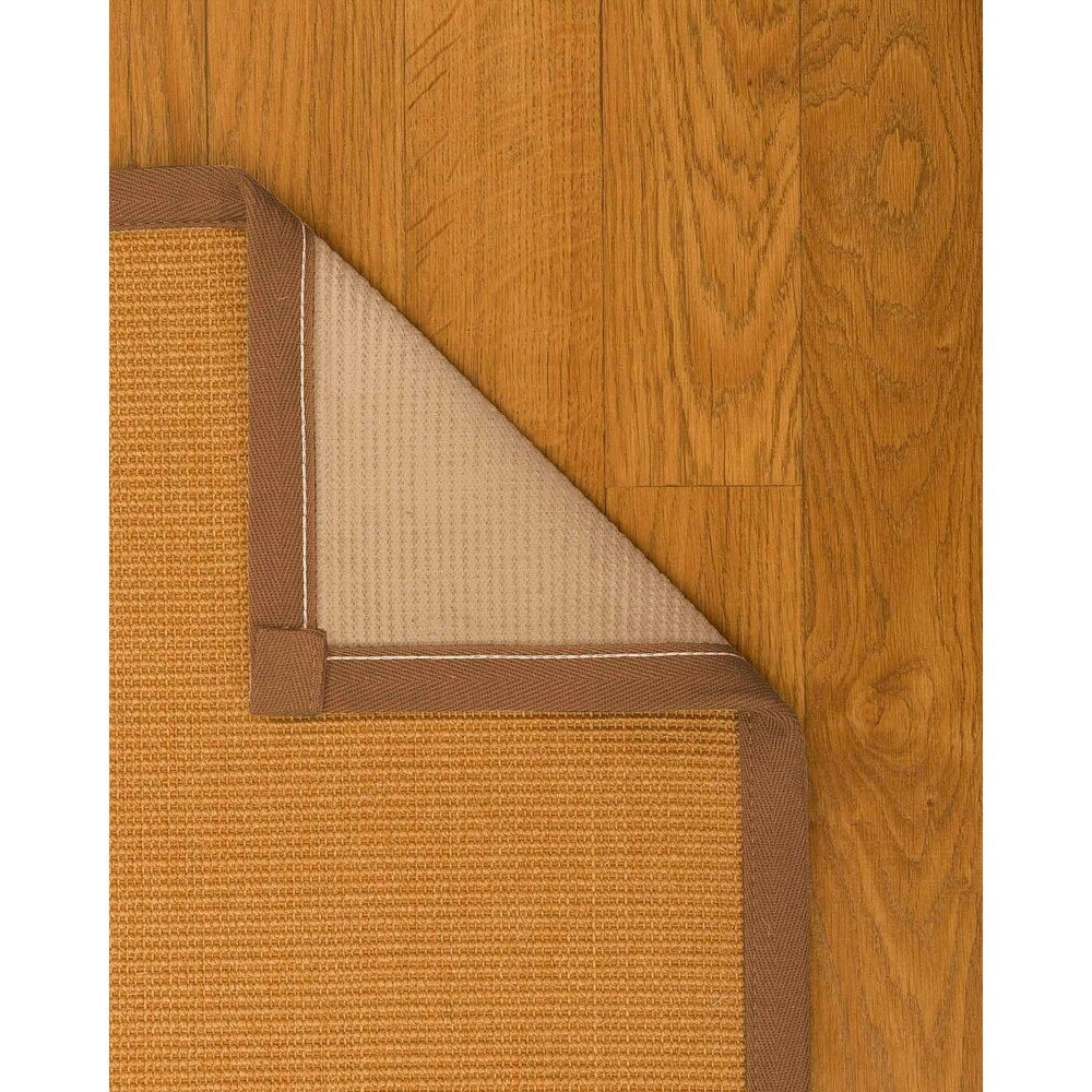 Natural Area Rugs 100%, Natural Fiber Handmade Small Boucle, Light Gold Sisal Rug (12' X 15'), Wheat Border - 12' x 15'
