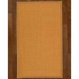 Natural Area Rugs 100%, Natural Fiber Handmade Small Boucle, Light Gold Sisal Rug (2' 6" X 12'), Marine Border - 2'6" x 12'