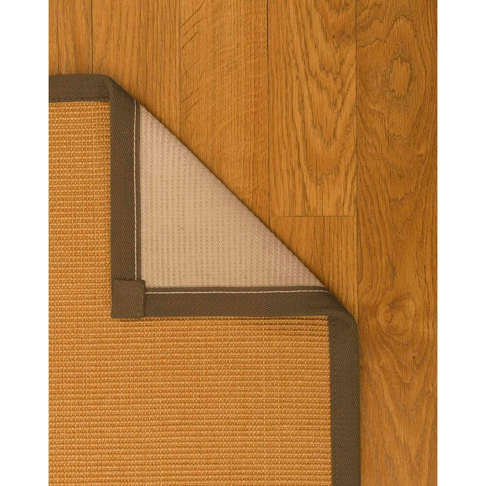 Natural Area Rugs 100%, Natural Fiber Handmade Small Boucle, Light Gold Sisal Rug (2' 6" X 12'), Midnight Blue Border