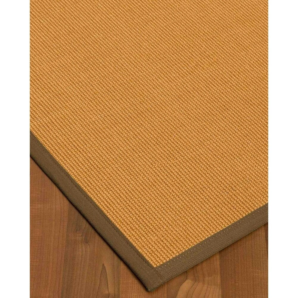 Natural Area Rugs 100%, Natural Fiber Handmade Small Boucle, Light Gold Sisal Rug (2' 6" X 12'), Midnight Blue Border