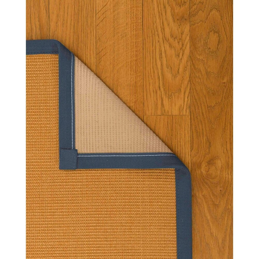 Natural Area Rugs 100%, Natural Fiber Handmade Small Boucle, Light Gold Sisal Rug (2' 6" X 8'), Red Border - 2'6" x 8'