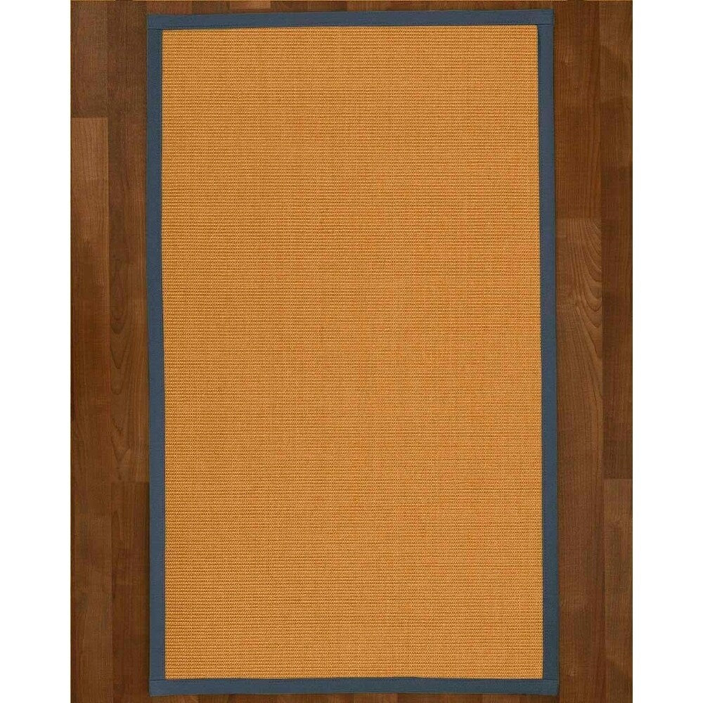 Natural Area Rugs 100%, Natural Fiber Handmade Small Boucle, Light Gold Sisal Rug (2' 6" X 8'), Red Border - 2'6" x 8'