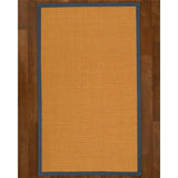 Natural Area Rugs 100%, Natural Fiber Handmade Small Boucle, Light Gold Sisal Rug (2' 6" X 8'), Red Border - 2'6" x 8'