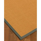 Natural Area Rugs, 100% Natural Fiber Handmade Small Boucle, Light Gold Sisal Rug 6' Round, Onyx Border - 6' x 6' Round