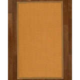 Natural Area Rugs 100%, Natural Fiber Handmade Small Boucle, Light Gold Sisal Rug (6' X 9'), Moss Border - 6' x 9'
