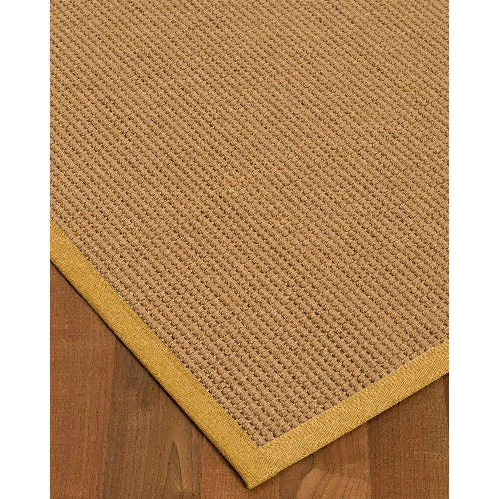 Natural Area Rugs 100%, Natural Fiber Handmade Sonoma, Multi Wool/Sisal Rug, Tan Border - 2'6" x 8'