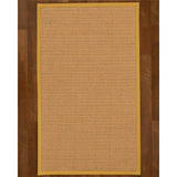 Natural Area Rugs 100%, Natural Fiber Handmade Sonoma, Multi Wool/Sisal Rug, Tan Border - 2'6" x 8'