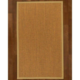 Natural Area Rugs 100%, Natural Fiber Handmade Sorrento, Tan/Multi Sisal Rug, Sage Border - 2'6" x 12'